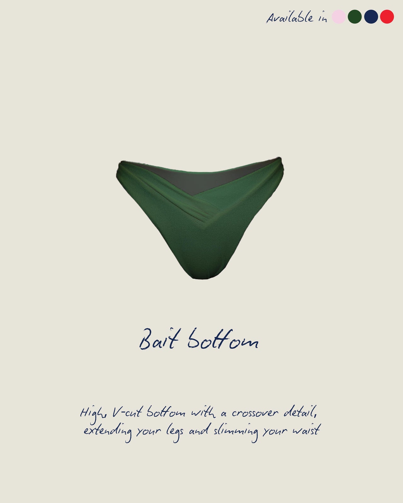 Bait bottom in moss green